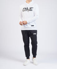 Load image into Gallery viewer, ONE White Logo Pullover Hoodie
