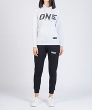 Load image into Gallery viewer, ONE White Logo Pullover Hoodie