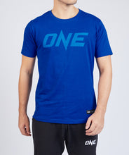 Load image into Gallery viewer, ONE Blue Monotone Logo Tee