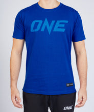 Load image into Gallery viewer, ONE Blue Monotone Logo Tee