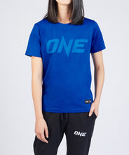 Load image into Gallery viewer, ONE Blue Monotone Logo Tee