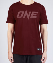 Load image into Gallery viewer, ONE Maroon Monotone Logo Tee