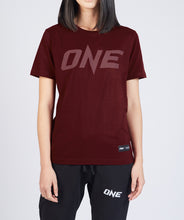 Load image into Gallery viewer, ONE Maroon Monotone Logo Tee