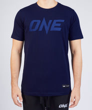 Load image into Gallery viewer, ONE Navy Monotone Logo Tee