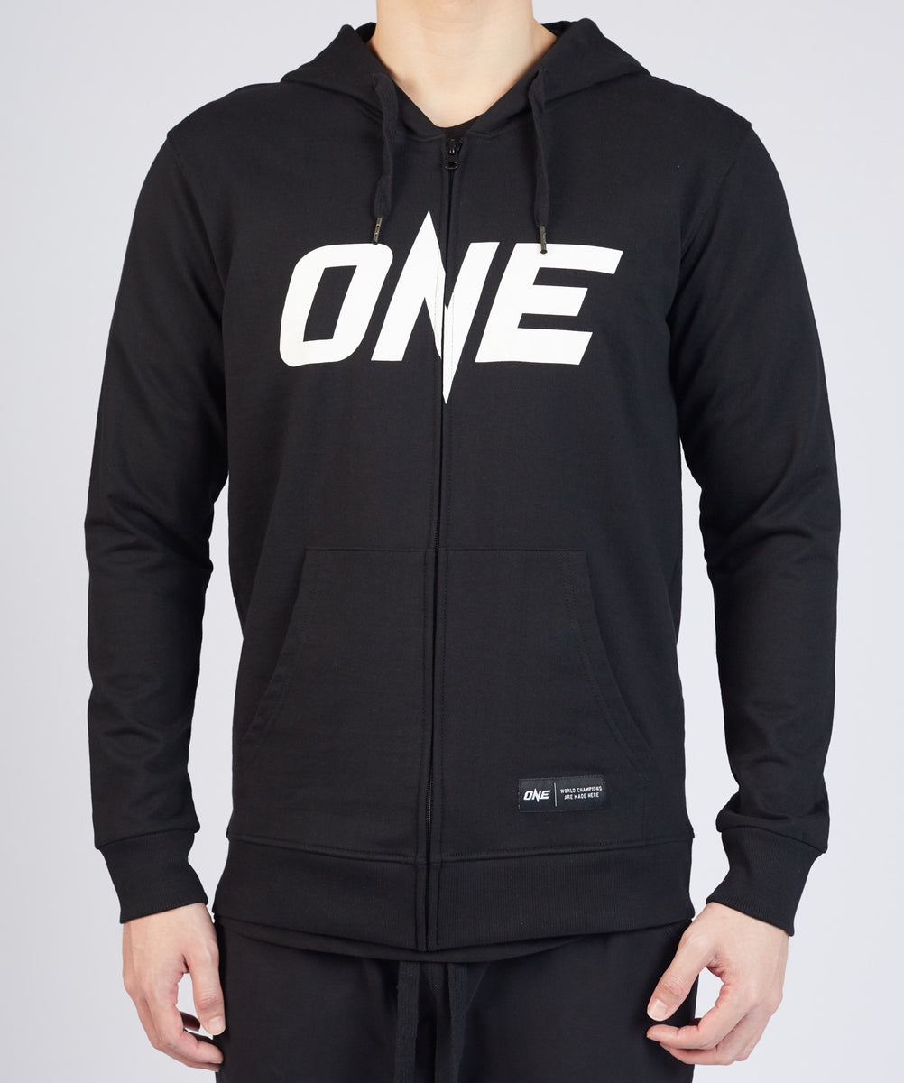 ONE Black Logo Zip Hoodie | ONE Championship – ONE Esports