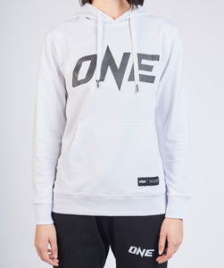 ONE White Logo Pullover Hoodie