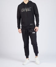 Load image into Gallery viewer, ONE Black Monotone Pullover Hoodie
