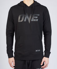 Load image into Gallery viewer, ONE Black Monotone Pullover Hoodie
