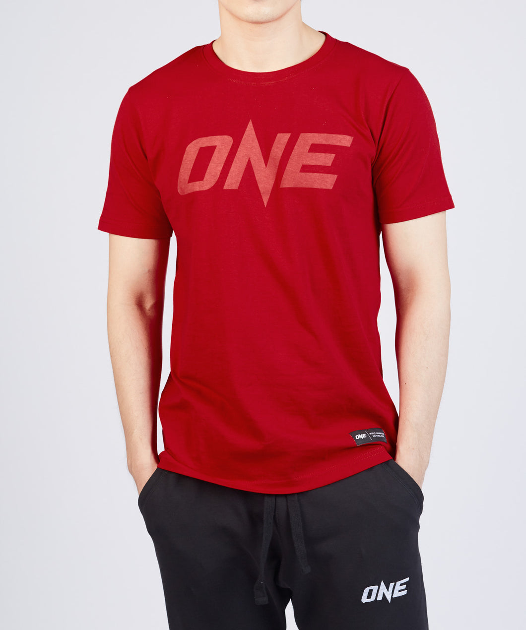 ONE Red Monotone Logo Tee