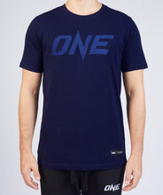 Load image into Gallery viewer, ONE Navy Monotone Logo Tee
