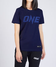 Load image into Gallery viewer, ONE Navy Monotone Logo Tee
